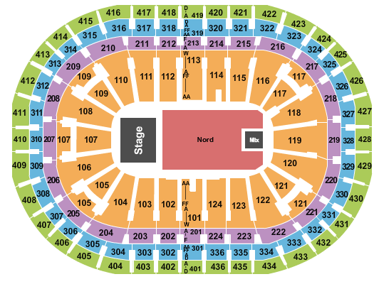 Centre Bell Pitbull Seating Chart