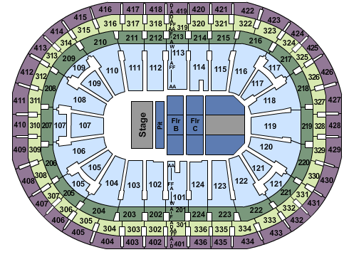 Centre Bell Prince Seating Chart