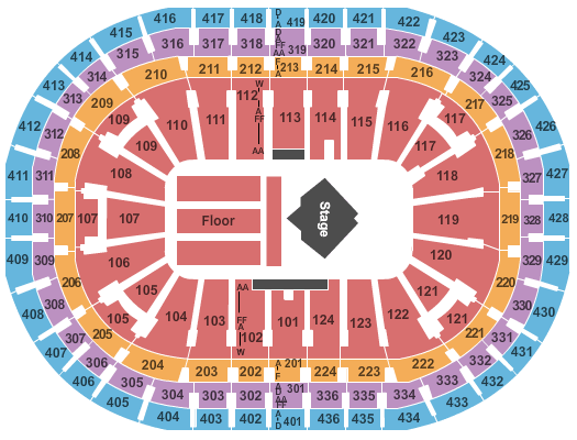 Centre Bell Ricky Martin Seating Chart