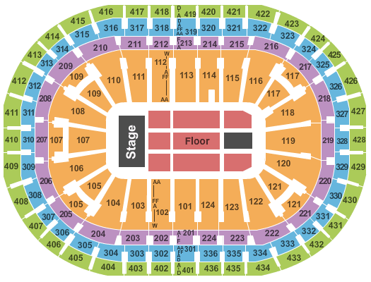 Centre Bell Seating Chart