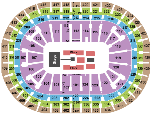 Centre Bell Shakira Seating Chart