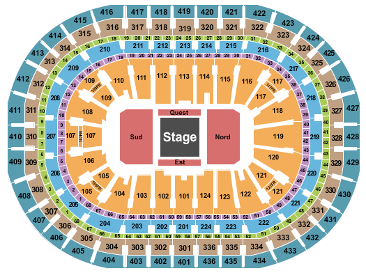 Centre Bell TWICE Seating Chart