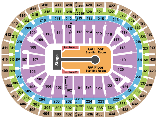 Centre Bell U2 Seating Chart