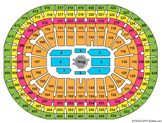 Centre Bell UFC Seating Chart