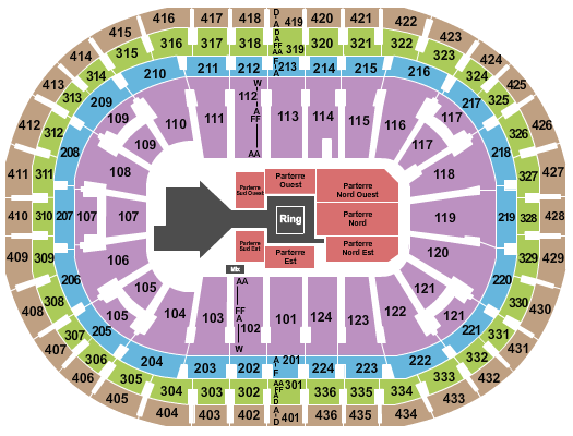 Centre Bell WWE 2 Seating Chart
