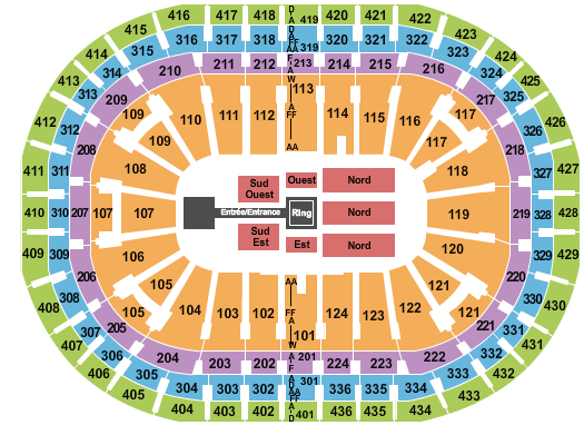Centre Bell WWE Seating Chart
