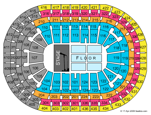 Centre Bell Yanni Seating Chart