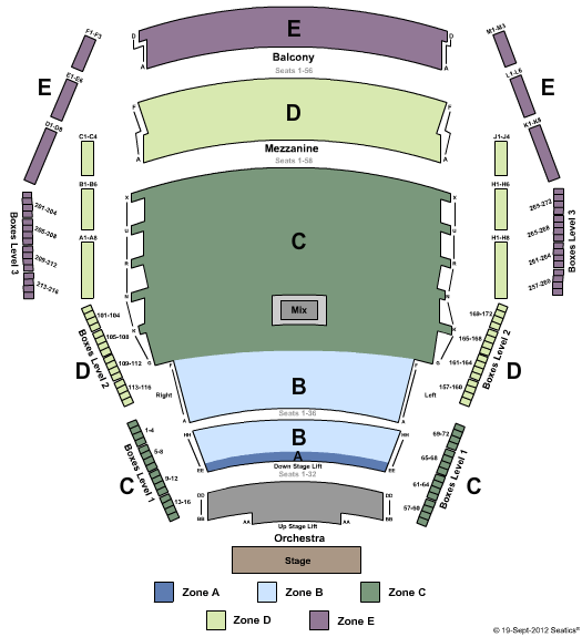 Centre In The Square - Ontario Family Zone Seating Chart