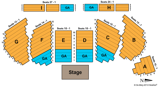 Century Casino - Calgary End Stage Seating Chart