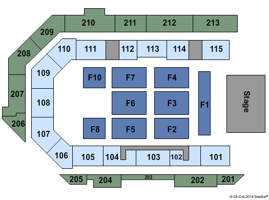 Idaho Central Arena Standard Seating Chart