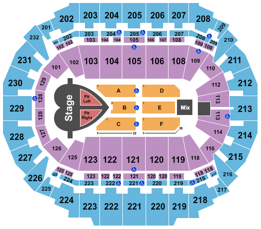 CHI Health Center Omaha Pink Seating Chart