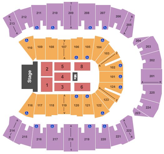 Brookshire Grocery Arena Endstage 2 Seating Chart