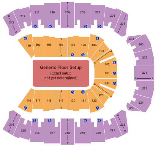Brookshire Grocery Arena Generic Floor Seating Chart