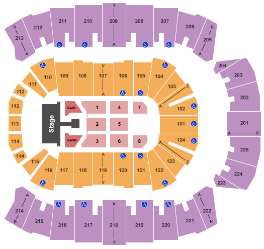 seating chart for Brookshire Grocery Arena - Kane Brown - eventticketscenter.com