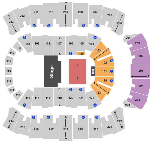 Brookshire Grocery Arena Vicki's School of Dance Seating Chart