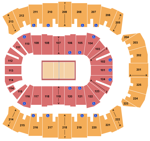 Brookshire Grocery Arena Volleyball Seating Chart