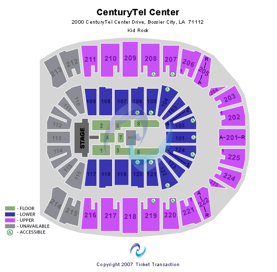 Brookshire Grocery Arena T-Stage Seating Chart