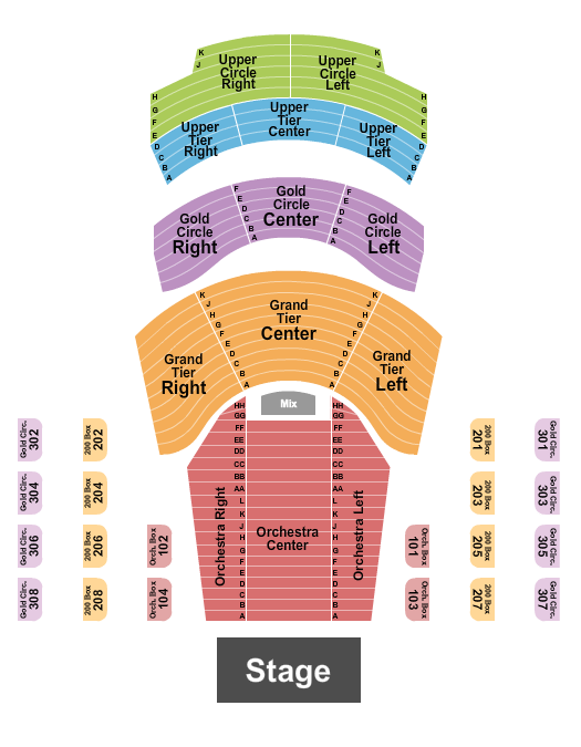Cerritos Center Next Event Seating Chart