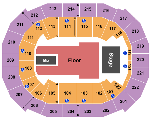 Chaifetz Arena Endstage GA Floor 2 Seating Chart