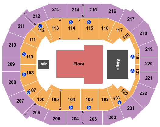 Chaifetz Arena Endstage GA Floor Seating Chart