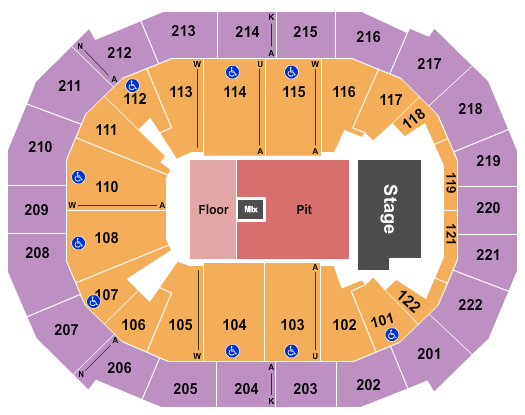 Chaifetz Arena Endstage Large GA Pit Seating Chart