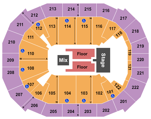 Chaifetz Arena Sugarland Seating Chart