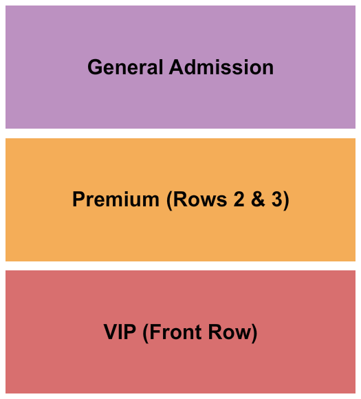 Captain Anderson's Event Center GA/Premium/VIP Seating Chart