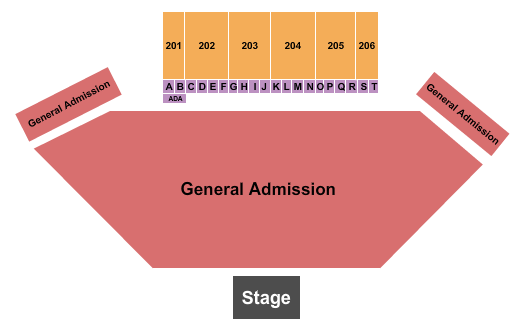 Champlain Valley Expo seating chart with row numbers