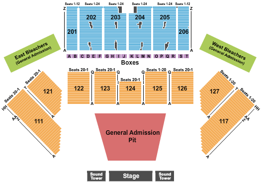 Champlain Valley Expo Endstage Pit 2 Seating Chart