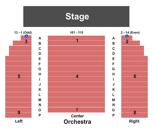 Chappaqua Performing Arts Center Seating Map