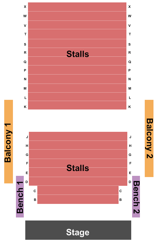 Charing Cross Theatre Seating Map