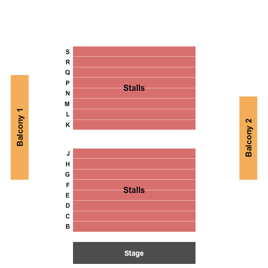 Charing Cross Theatre Traditional 2 Seating Chart