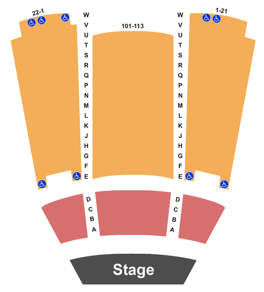 Charles Winter Wood Theatre Endstage Seating Chart