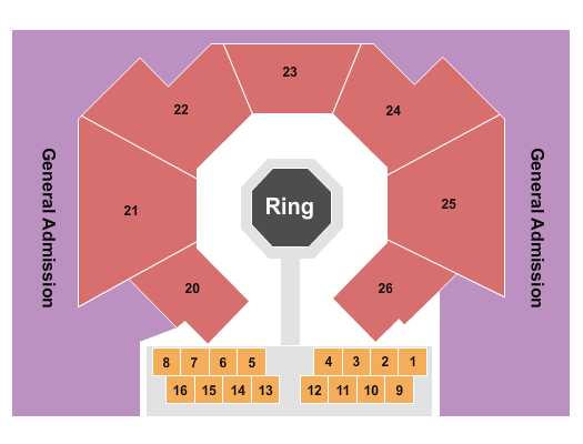 Charleston Area Convention Center Boxing Seating Chart