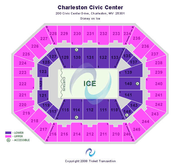 Charleston Coliseum & Convention Center - Charleston Disney on Ice Seating Chart