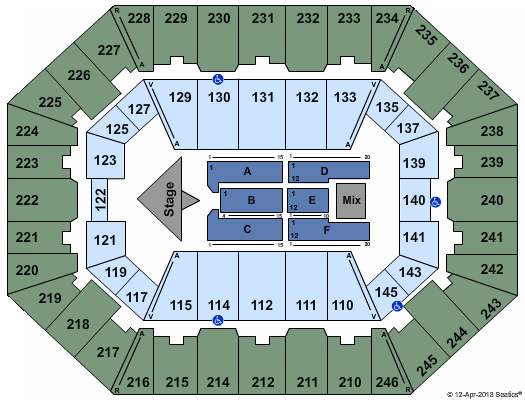 Charleston Coliseum & Convention Center - Charleston Keith Urban Seating Chart