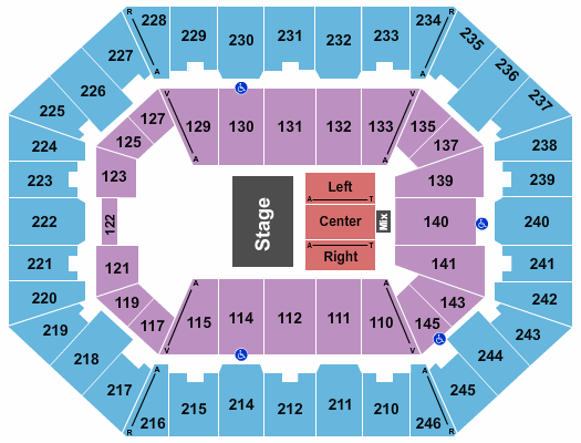 seating chart for Charleston Coliseum & Convention Center - Charleston - Sesame Street - eventticketscenter.com