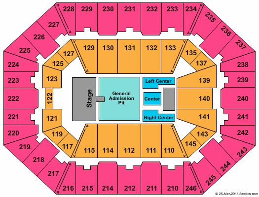 Charleston Coliseum & Convention Center - Charleston Sugarland Seating Chart