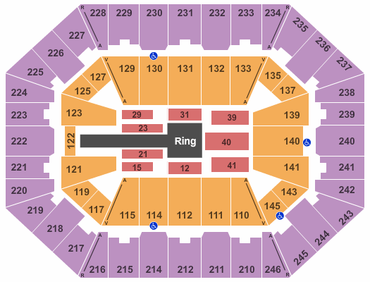 Charleston Coliseum & Convention Center - Charleston WWE Seating Chart