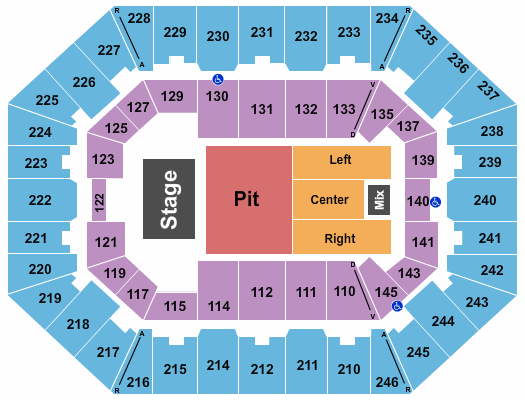 Charleston Coliseum & Convention Center - Charleston Endstage GA Pit Seating Chart