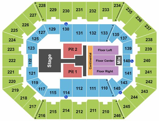 Charleston Coliseum & Convention Center - Charleston Luke Bryan 2 Seating Chart