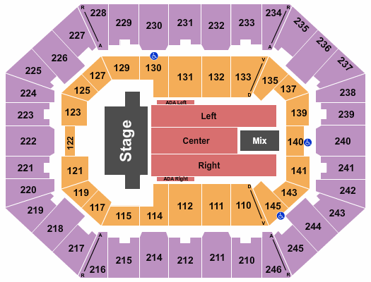 Charleston Coliseum & Convention Center - Charleston TSO Seating Chart