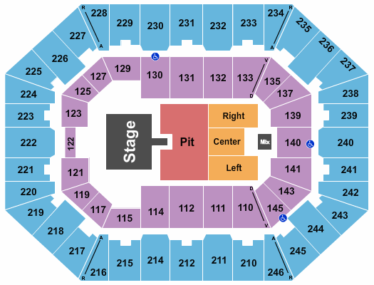 Jon Pardi, Alexandra Kay & Sadie Bass seating chart at Charleston Coliseum & Convention Center - Charleston