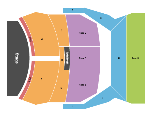 seating chart for Charleston Music Hall - Eddie Bush & Paul Thorn - eventticketscenter.com