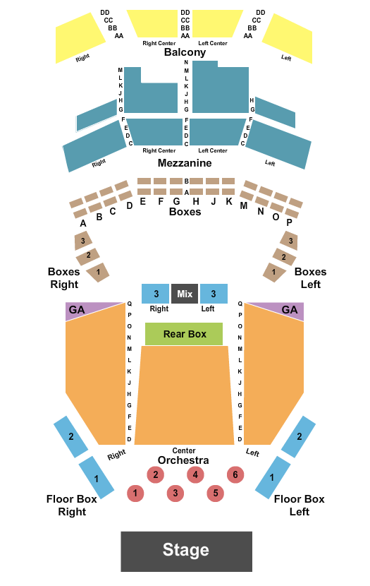 Charline McCombs Empire Theatre End Stage 3 Seating Chart