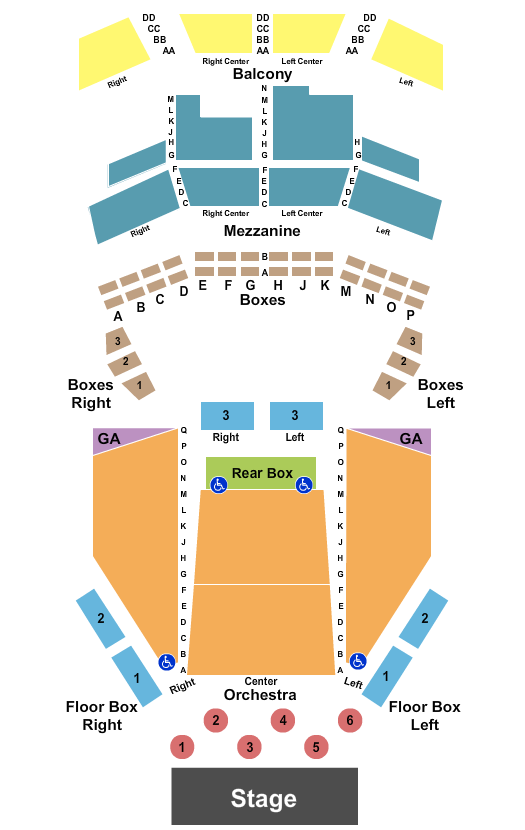 Charline McCombs Empire Theatre Enstage Tables 2 Seating Chart