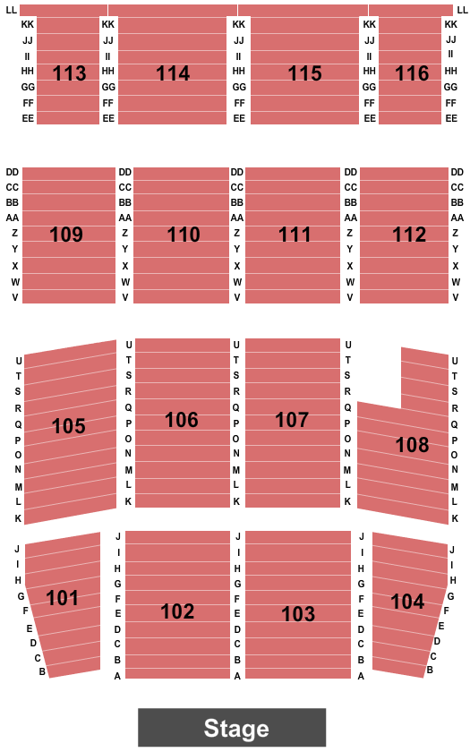 Charlotte Harbor Event & Conference Center End Stage Seating Chart