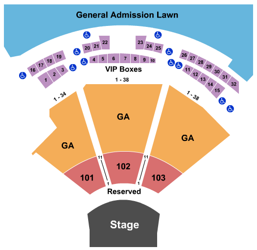 Skyla Credit Union Amphitheatre Endstage GA Seating Chart