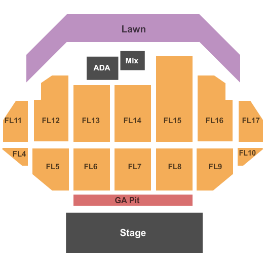 CCNB Amphitheatre at Heritage Park Endstage GA Pit Seating Chart