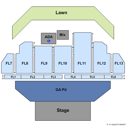 CCNB Amphitheatre at Heritage Park Uproar Fest Seating Chart